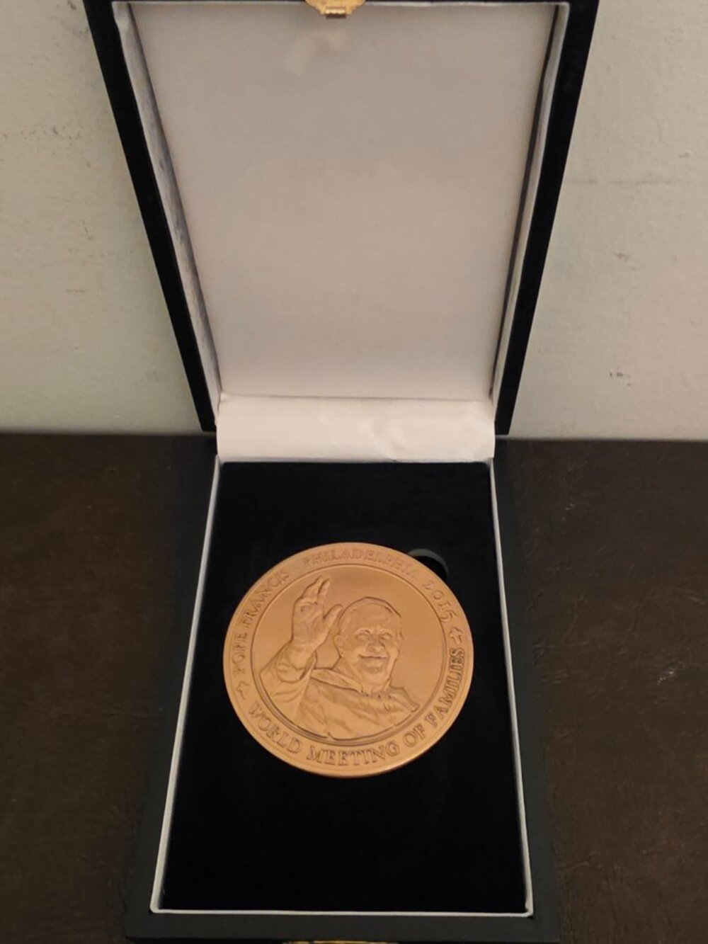 The Pope Francis Bronze Medallion 2015 World Meeting of Families in Phila